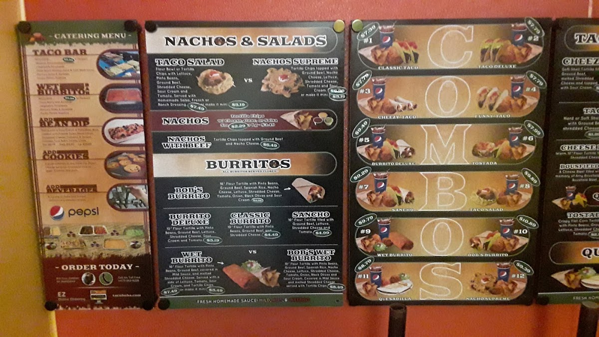 Menu Taco Bob's-1